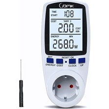 Elektrik Sayacı; Elektrik Ölçüm Cihazı, Çok Fonksiyonlu Priz, Çift Hız, Zaman Paylaşım Alanı, Dijital Enerji Maliyeti Bıçağı, LCD Ekranlı, Aşırı Yük Emniyetli Elektrik Analizörü, 3680 W