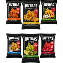 6'lı Karma Cips Paketi 50 G x 6 – Kajun, Cheddar Cheese, Yoghurt & Herbs, Avocado, Ketchup, Sea Salt – Yüksek Proteinli, Katkısız ve Koruyucusuz