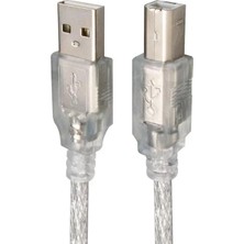 Hubrendy Sh Powermaster Şeffaf USB Yazıcı Kablosu 1.5 Metre