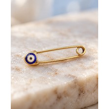 Sarezza Gold 14 Ayar Altın Nazar Boncuklu Çengelli Iğne – 1,21 gr