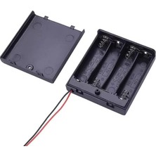 Hubrendy Sh Powermaster  4'lü Aa Kapaklı Switch'li Pil Yuvası (IC-233F)