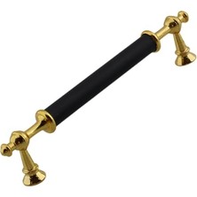 Toptan Budur Melis (128 mm - 12.8 Cm) Siyah Gold Metal Mobilya Mutfak Çekmece Dolap Dolabı Kulbu Kulpu Kulplar�