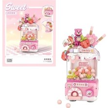 Toptan Budur Mini Gashapon Makineleri Block Oyuncak Pembe 444 Parça (LZ1680)