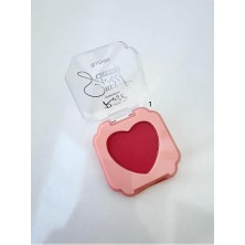 Sweet Cheeks No:1 Tekli Mat Allık, Kalp Desenli ve Kadifemsi