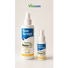 Nurse Harvey's Organic Buzzy Sinek Kovucu Sprey 175 ml + 50 ml Ev ve Canta Ikilisi