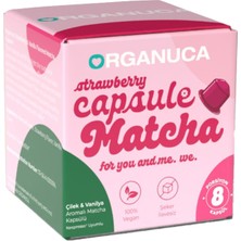 Organuca Çilek Vanilya Aromalı Matcha Kapsül 8'li 28 G - 3 Adet