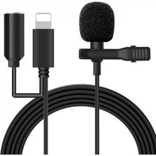 Efnaz Style JH-041-A Cep Telefonu Için Ligthning Girişli Youtuber Yaka Mikrofonu