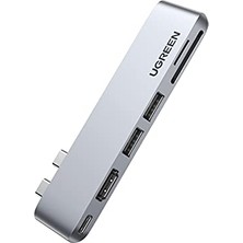 Toptan Budur MacBook Pro Air Için Thunderbolt 3 Type-C HDMI USB 3.0 Tf Sd Kart Okuyucu Hub Adaptör