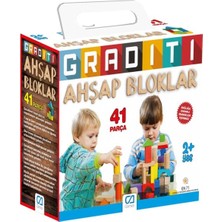 Ca Games Graditi Ahşap Renkli Bloklar 41 Prç