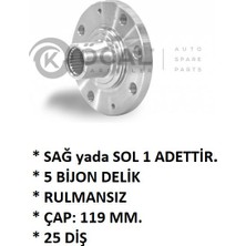 Ön Teker Porya Fıat Doblo 3 2010+ Opel Combo D 2010+ 1,4 1,3d 1,6d 2,0d Mjt/cdti 51897453 Öcal T-327