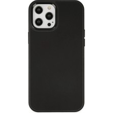 Toptan Budur Apple iPhone 12 Pro Max Kılıf Asya Deri Silikon - Siyah