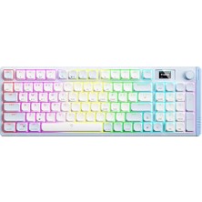 Toptan Budur S99 Sky Realm Kablosuz Gaming Klavye; Red Switch, 4000 Mah Batarya, 3 Modlu Bağlantı (Kablolu, 2.4