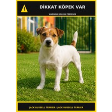 Ti Play Dikkat Köpek Var Jack Russell Terrier Görselli Pvc Uyarı Levhası 50X70CM