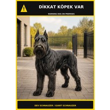 Ti Play Dikkat Köpek Var Dev Schnauzer Görselli Pvc Uyarı Levhası 50X70CM