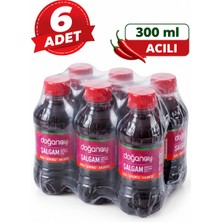 Doğanay Acılı Şalgam Suyu 300 ml x 6 Adet – Şekersiz ve Kalorisiz