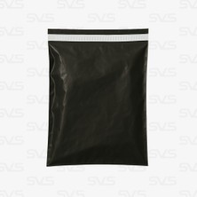 Svs Etiket Plastik Siyah-Şeffaf Kargo Poşeti - 48X62+5 / 100 Adet