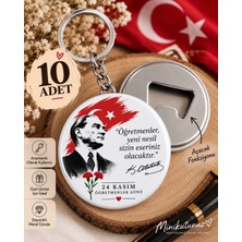 10 Adet Öğretmenler Günü Açacaklı Anahtarlık