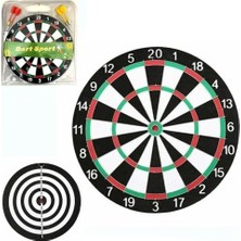 Toptan Budur Çift Taraflı Dart Tahtası ve 4 Adet Metal Uçlu Ok 30 cm Bullseye