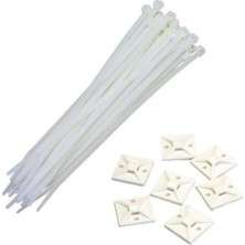 Toptan Budur Livolo Yapışkanlı Kroşe ve Kelepçe Seti; 19X19 Mm, 50'li Paket, 10 cm