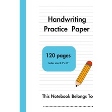 Toptan Budur Handwriting Practice Paper With Dotted Midlines For Student Kids, 120 Pages Letter Size 8.5"X11"
