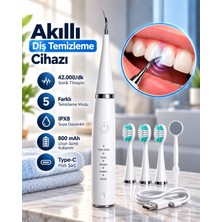 TKÇ 1. Taşınabilir Akıllı Diş Temizleme Cihazı Ayarlanabilir 5 Kademe Type C Şarjlı Sonic Temizl