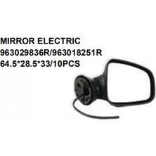TŞT Dacia Duster (2009 Yılında Çıkan Kasa) Dış Ayna Elektriki Isıtmalı Siyah Sol (Oem No: 963029836R)