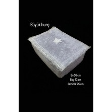 Ttt Çeyizlik Büyük Tek Hurç Çiçekli, Kadife Tek Hurç Çeyizlik Dantelli Hurç, Gri Büyük Boy Hurç