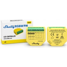 Shelly Plus Rgbw Pm X2 Wi-Fi Bluetooth Enerji Ölçümlü Rgbw LED Kontrolcü – 2'li Paket