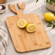 Akıllı Bayi Geyik Boynuzlu Ahşap Kesim Panosu 37X18