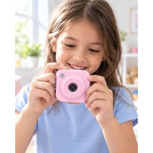 Str Store 128 Gb’a Kadar Hafıza Kartı Destekli Pembe Mini Dijital Fotoğraf Makinesi