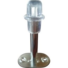 Toptan Budur Metal Stoper Kapı Pencere Arkası Krom Renk Tampon 8 cm Vidalı Duvar Koruyucu Silikon Stoper 2 Ade