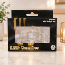 TKÇ Kristal LED Mum 3'lü Ab