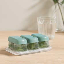 Sepetopia Mini Kapaklı Plastik Küp3'lü Buzluk (Silikon Taban)