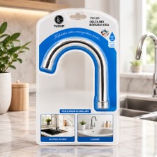 Akıllı Bayi Kısa Evye-Lavabo Batarya Borusu (Krom, Süzgeçli Uç) Aby