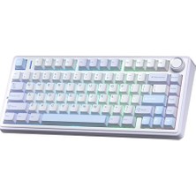 Toptan Budur F75 Mekanik Rgb Tkl Gray Switch Kablosuz Makrolu Hot Swap Klavye, Buz Mavisi