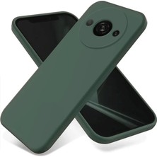 Toptan Budur Xiaomi Redmi A3 4g Kılıf First Silikon - Koyu Yeşil