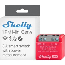 Shelly 1pm Mini Gen4 Wi-Fi Zigbee Matter Enerji Ölçümlü Mini Akıllı Röle