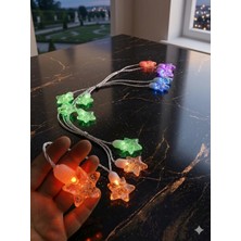 baytoptan USB Kablolu Dekoratif Renkli Işık Kristal Yıldız LED Lamba 3 Metre