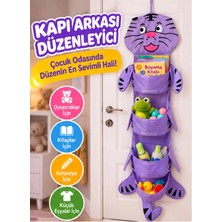 Çocuk Odası Banyo Kapı Arkası Askı Düzenleyici Organizer Sepet