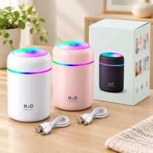 Mini USB Hava Nemlendirici 300ML - Işıklı Taşınabilir Aroma Difüzör