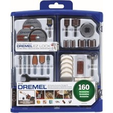 Toptan Budur Rotary Accessory Kit, 160-PC., 710-08, Ez Lock, EZ402 Germe Pimi, Kesme Tekerlekleri, Zımpara Bantl