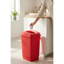 Kırmızı Banyo Çöp Kovası 27 Litre Atık Kutusu Cafe Otel Çöp Kovası Geri Dön