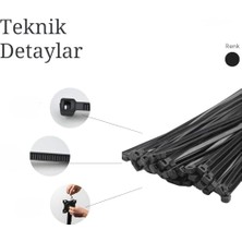 Kablo Bağı Seti; Plastik Cırt Kelepçe; Amerikan Kelepçesi; Kendinden Kilitlemeli Dayanıklı Naylon Kelepçe; Ev; Ofis ve Endüstriyel Düzenleme Için 100ADET 2,5X150 mm Siyah
