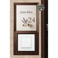 Time in a Tin Kişiye Özel Mdf Kapı Zili Çerçevesi - Kapı Isimliği - Dekoratif Aile Ismi ve Kapı Numarası