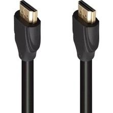 Hubrendy Sh Fully G-507K Plastik Düz Siyah 25 Metre Gold Poşetli HDMI Kablo