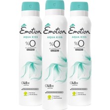 Toptan Budur Aqua Kiss Kadın Vegan Deodorant 3X150 ml Hızlı Kurur Leke Bırakmaz