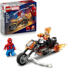 Toptan Budur LEGO Ghost Rider Motosikletine Karşı 76335 Marvel Örümcek Adam