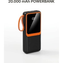 Dolozena 20000 Mah Dijital Ekranlı Powerbank Çoklu Bağlantı Uçlu Taşınabilir Yedek Batarya
