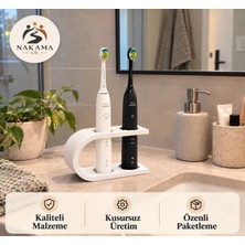 Nakama-Co Ikili Elektrikli Diş Fırçası Standı – Şarjlı ve Pilli Diş Fırçası Tutucu, Banyo Tezgâhı Düzenleyici, Zeytin Yeşili