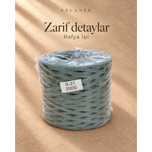 Velanee G21 Ithal Rafya Kağıt Ip Adaçayı Yeşili Örgü ve Çanta Yapım Ipi 200 gr